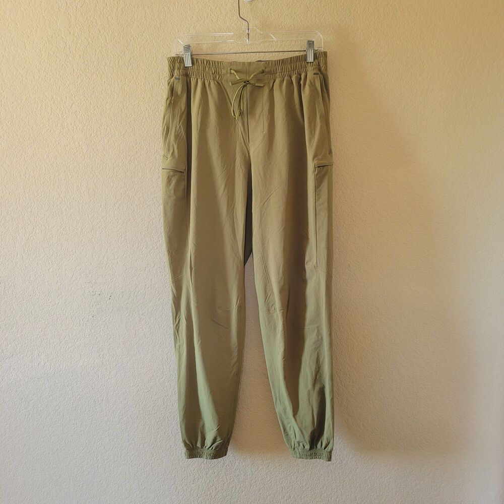 Lululemon License to Train Joggers Mens Sz Medium Green Stretch Athletic M5AI4S